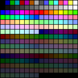 The 256-colour VGA palette