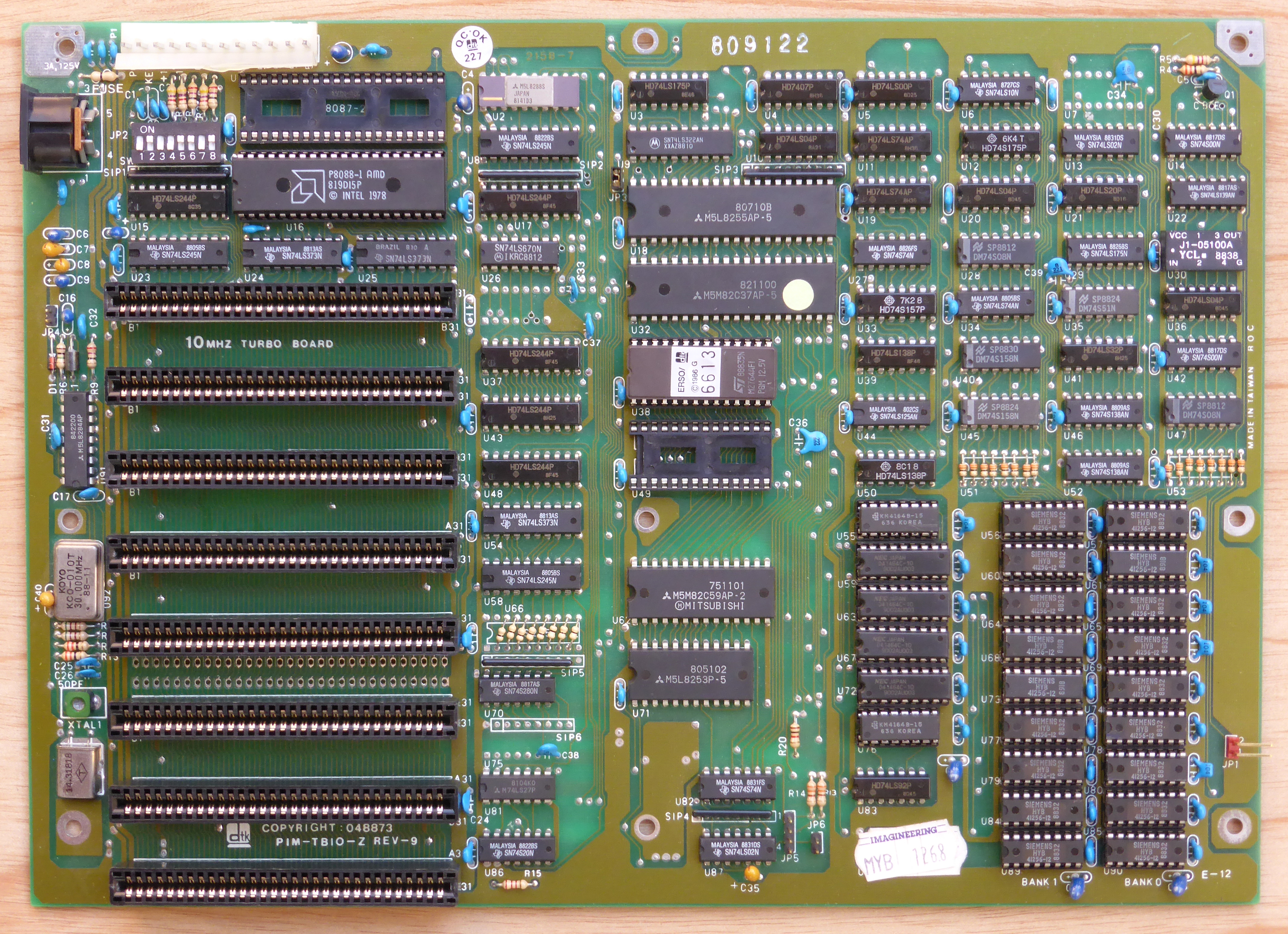 The IBM Model 5160 motherboard (1983)