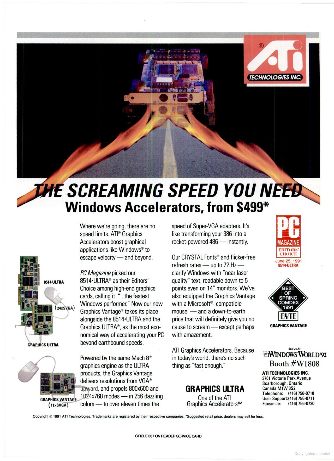 1992 Computer Graphics DOS Days - ATi mach8 (1991-1993)